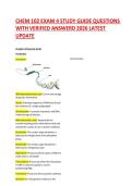 CHEM 102 EXAM 4 STUDY GUIDE QUESTIONS  WITH VERIFIED ANSWERD 2026 LATEST  UPDATE 