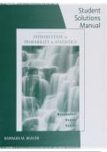 Student Solutions Manual for Introduction to Probability and Statistics&comma; 13th Edition 2026&ndash;2027