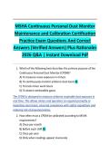 MSHA Continuous Personal Dust Monitor  Maintenance and Calibration Certification  Practice Exam Questions And Correct  Answers &lpar;Verified Answers&rpar; Plus Rationales  2026 Q&A &vert; Instant Download Pdf