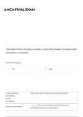 AMCA Final Exam &ndash; Practice Questions & Study Guide