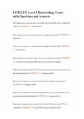 COMLEX Level 1 Bacteriology Exam with Questions and Answers
