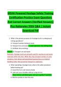 MSHA Powered Haulage Safety Training  Certification Practice Exam Questions  And Correct Answers &lpar;Verified Answers&rpar;  Plus Rationales 2026 Q&A &vert; Instant  Download Pdf 