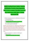 MSHA Confined Space Safety Training  Certification Practice Exam Questions  And Correct Answers &lpar;Verified Answers&rpar;  Plus Rationales 2026 Q&A &vert; Instant  Download Pdf 