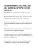 STATE FARM PROPERTY EXAM MAMAS TEST 2025 QUESTIONS AND VERIFIED ANSWERS GRADED A&plus;
