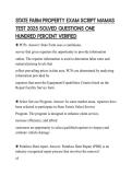 STATE FARM PROPERTY EXAM SCRIPT MAMAS TEST 2025 SOLVED QUESTIONS ONE HUNDRED PERCENT VERIFIED