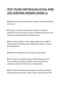 STOTT PILATES WRITTEN EXAM ACTUAL PAPER 2026 QUESTIONS ANSWERS GRADED A&plus;