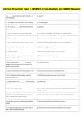 Infection Prevention Exam 2 UPDATED ACTUAL Questions and CORRECT Answers