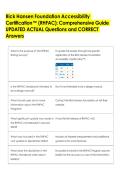 RHFAC     Bundled Exam Questions WITH  CORRECT Answers