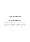 NSG 6020&colon; Health Assessment &ndash; Midterm Exam&comma; South University &ndash; High-Score Study Resource with Complete Verified Solutions