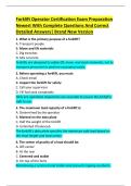 Forklift Operator Certification Exam Preparation  Newest With Complete Questions And Correct  Detailed Answers&vert; Brand New Version 