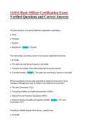 IAHSS Basic Officer Certification Exam Verified Questions and Correct Answers