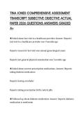 TINA JONES COMPREHENSIVE ASSESSMENT TRANSCRIPT SUBJECTIVE OBJECTIVE ACTUAL PAPER 2026 QUESTIONS ANSWERS GRADED A&plus;