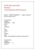 NUTR 280 Final &lpar;JMU-Theimer 2026&rpar; Questions With Answers