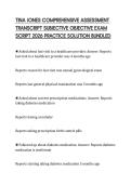 TINA JONES COMPREHENSIVE ASSESSMENT TRANSCRIPT SUBJECTIVE OBJECTIVE EXAM SCRIPT 2026 PRACTICE SOLUTION BUNDLED