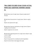 TINA JONES FOCUSED EXAM COUGH ACTUAL PAPER 2026 QUESTIONS ANSWERS GRADED A&plus;