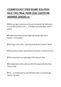 COSMETOLOGY STATE BOARD SOLUTION PACK TWO FINAL PAPER 2026 QUESTIONS ANSWERS GRADED A&plus;