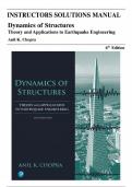 Solutions Manual for Dynamics of Structures&colon; Theory and Applications to Earthquake Engineering &ndash; 6th Edition &lpar;Anil K&period; Chopra&rpar; &vert; Structural Dynamics Problem Solutions 2025&sol;2026