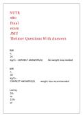 NUTR 280 Final exam JMU Theimer Questions With Answers