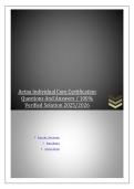 Aetna Individual Core Certification  Questions And Answers &sol; 100&percnt; Verified Solution 2025&sol;2026