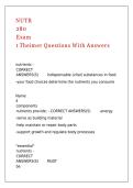 NUTR 280 Exam 1 Theimer Questions With Answers