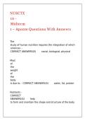 NUSCTX 10 - Midterm 1 &ndash; Aponte Questions With Answers