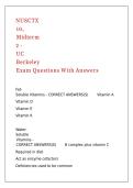 NUSCTX 10&comma; Midterm 2 - UC Berkeley Exam Questions With Answers