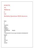NUSCTX 10&comma; Midterm 3 - UC Berkeley Questions With Answers 