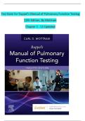 Ruppel&rsquo;s Manual of Pulmonary Function Testing Test Bank &lpar;Twelfth Edition&rpar; &mdash; Carl Mottram &mdash; 2026 Updated &bull; 100&percnt; Exam Prep Guarantee