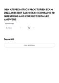 GEN ATI PEDIATRICS PROCTORED EXAM 2026 AND 2027 EACH EXAM CONTAINS 70 QUESTIONS AND CORRECT DETAILED ANSWERS