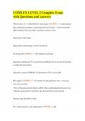 COMLEX LEVEL 2 Complete Exam with Questions and Answers