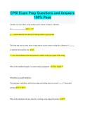 CPSI Exam Prep Questions and Answers  100&percnt; Pass 