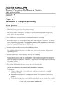 Solution Manual for Horngren&rsquo;s Accounting&colon; The Managerial Chapters&comma; 14th Edition &ndash; Tracie Miller-Nobles