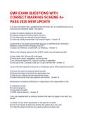 EMR EXAM QUESTIONS WITH CORRECT MARKING SCHEME A&plus; PASS 2026 NEW UPDATE