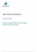 2025 Pearson Edexcel GCSE Greek  PAPER 4 MARK SCHEME 1GK0&sol;4F