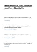 EHR Final Review Exam Verified Questions and Correct Answers&vert; Latest Update