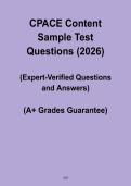 CPACE Content Sample Test Questions &ndash; California Teacher Exam 2026