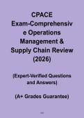 CPACE Exam &ndash; Comprehensive Operations Management & Supply Chain Review 2026