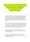 LCAS&ndash; North Carolina EXAM STUDY GUIDE  2026&sol;2027 COMPLETE QUESTIONS WITH  VERIFIED CORRECT ANSWERS &vert;&vert;  100&percnt; GUARANTEED PASS  <NEWEST VERSION> 