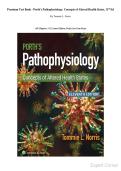 Premium Test Bank - Porth's Pathophysiology&colon; Concepts of Altered Health States&comma; 11th Edition&period; By Tommie L&period; Norris&period; &lpar;All Chapters 1-52&comma; Latest Edition&comma; Perfect for Exm Prep&rpar;