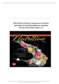 Test Bank for Wardlaw&rsquo;s Perspectives in Nutrition 12th Edition by Carol Byrd-Bredbenner&comma; Joyce Berning & Denise Kelley &vert; Complete Chapter Coverage &vert; Exam-Ready & Fully Updated