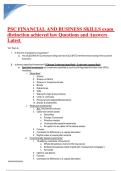 PSC FINANCIAL AND BUSINESS SKILLS exam distinction achieved law Questions and Answers Latest 