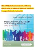 Public&sol;Community Health and Nursing Practice&colon; Caring for Populations Test Bank &lpar;Third Edition&rpar; &mdash; Savage&comma; Gillespie & Whitehouse &mdash; 2026 Updated &bull; 100&percnt; Exam Prep Guarantee