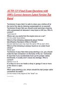 AUTO 125 Final Exam Questions with 100&percnt; Correct Answers Latest Version Top Rated 