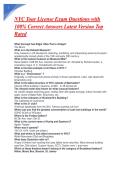 NYC Tour License Exam Questions with 100&percnt; Correct Answers Latest Version Top Rated 