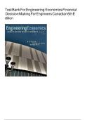  Engineering Economics Test Bank &ndash; Canadian 6th Edition &ndash; Exam Practice & Solutions