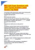 MED GAS Exam Questions with 100- Correct Answers Latest Version Top Rated 