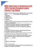 MED GAS Exam 2 Questions with 100- Correct Answers Latest Version Top Rated 