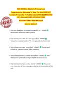 WGU D118 OA Adults in Primary Care    Comprehensive Resource To Help You Ace 2026-2027  Includes Frequently Tested Questions With ELABORATED  100&percnt; Correct COMPLETE SOLUTIONS  Guaranteed Pass First Attempt&excl;&excl;   Current Update&excl;&excl; 