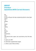 NREMT Practice Questions With Correct Answers