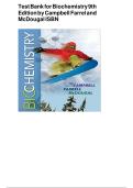 Test Bank for Biochemistry 9th Edition by Campbell&comma; Farrel & McDougal &ndash; Complete Chapter Questions & Answers